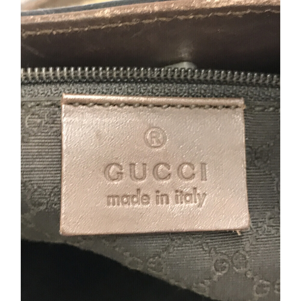 Gucci leather tote bag Sherry Line brown - Picture 4 of 6